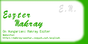 eszter makray business card